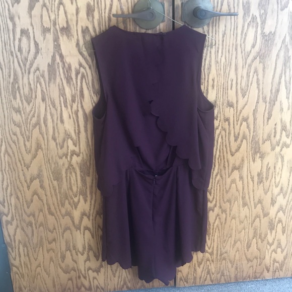H&M ROMPER MAROON SCALLOPED TRIM SIZE 14 - Picture 3 of 7